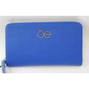 Clōe Leather Women's Long Blue Clutch Wristlet Wallet‎